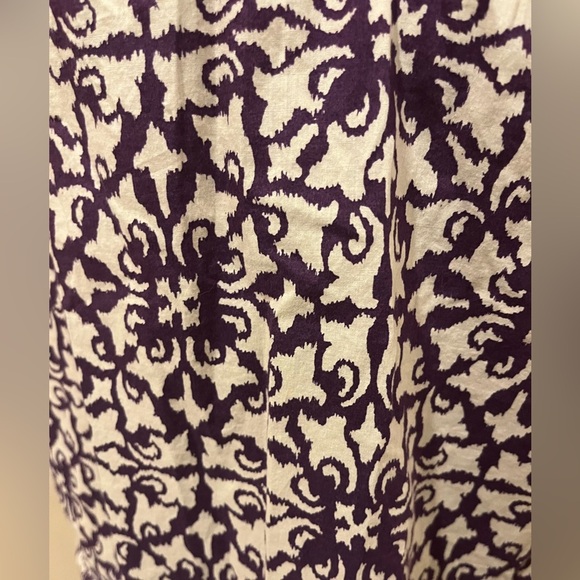 Tommy Hilfiger Edwardian Collar Sleeveless Peasant Blouse in Grape/Ecru, size M - Picture 4 of 4